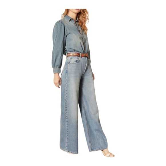 BOYISH x Revolve Jovi High Rise Rigid Wide Leg Ultra Relaxed Jeans Size 26 - Picture 9 of 11